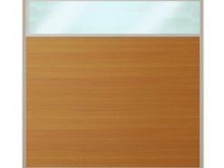 Vách ngăn khung nhôm bọc gỗ kính nội thất fami VK60