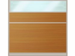 Vách ngăn khung nhôm bọc gỗ kính nội thất fami VVK60KT