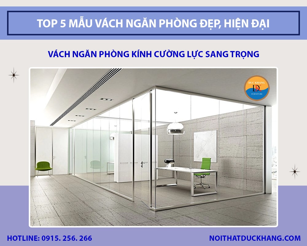 Top 5 mẫu vách ngăn phòng đẹp, hiện đại - Báo giá 2025