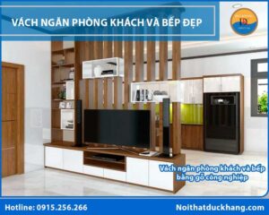 Vách ngăn phòng khách và bếp đẹp hiện đại - Báo giá 2025