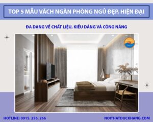 Top 5 mẫu vách ngăn phòng ngủ đẹp, hiện đại nhất 2025
