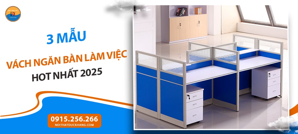 Vách ngăn bàn làm việc bằng vải nỉ
