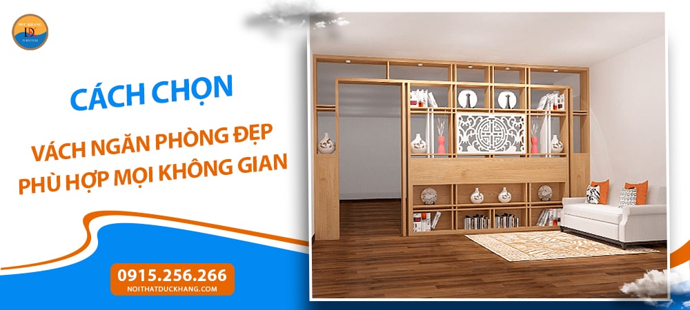 Vách ngăn phòng gỗ tự nhiên sang trọng