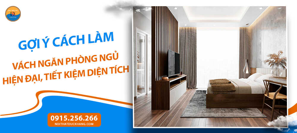 Làm vách ngăn phòng ngủ bằng gỗ công nghiệp