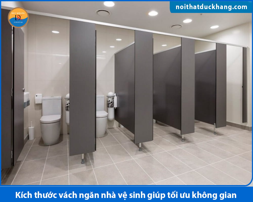 Kích thước vách ngăn nhà vệ sinh giúp tối ưu không gian