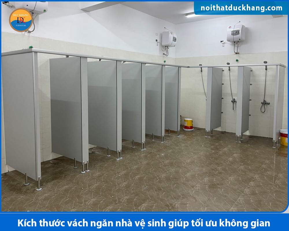 Kích thước vách ngăn nhà vệ sinh giúp tối ưu không gian