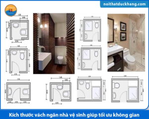 Kích thước vách ngăn nhà vệ sinh giúp tối ưu không gian