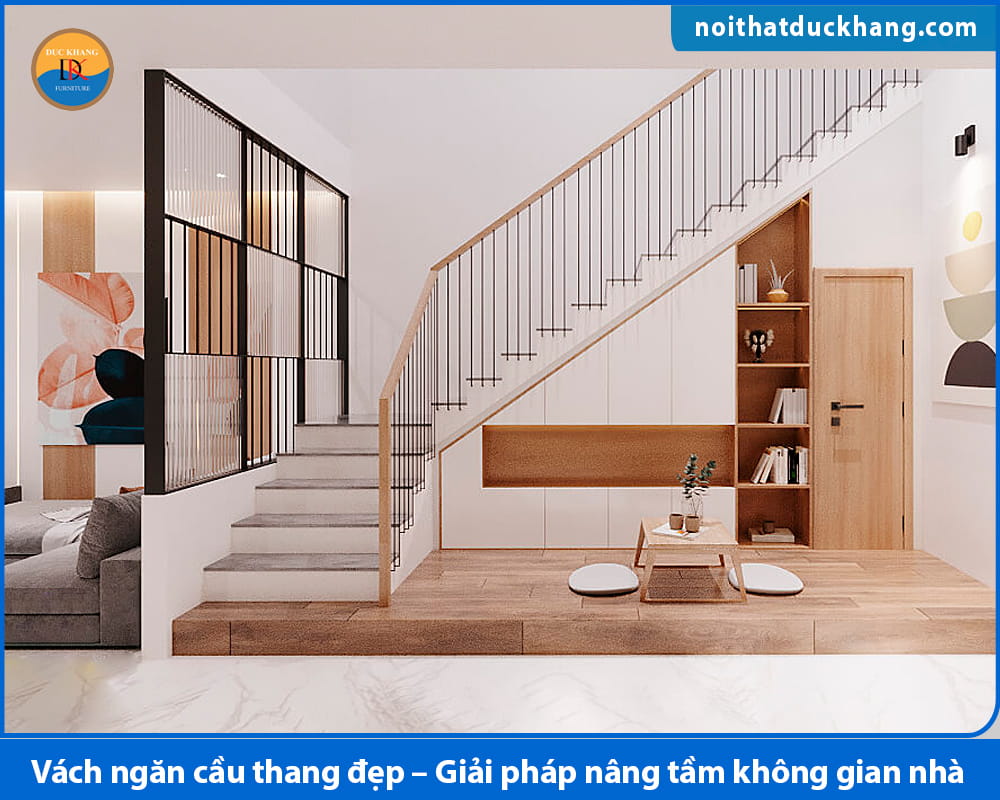 Vách ngăn cầu thang đẹp – Giải pháp nâng tầm không gian nhà Vách ngăn cầu thang đẹp – Giải pháp nâng tầm không gian nhà