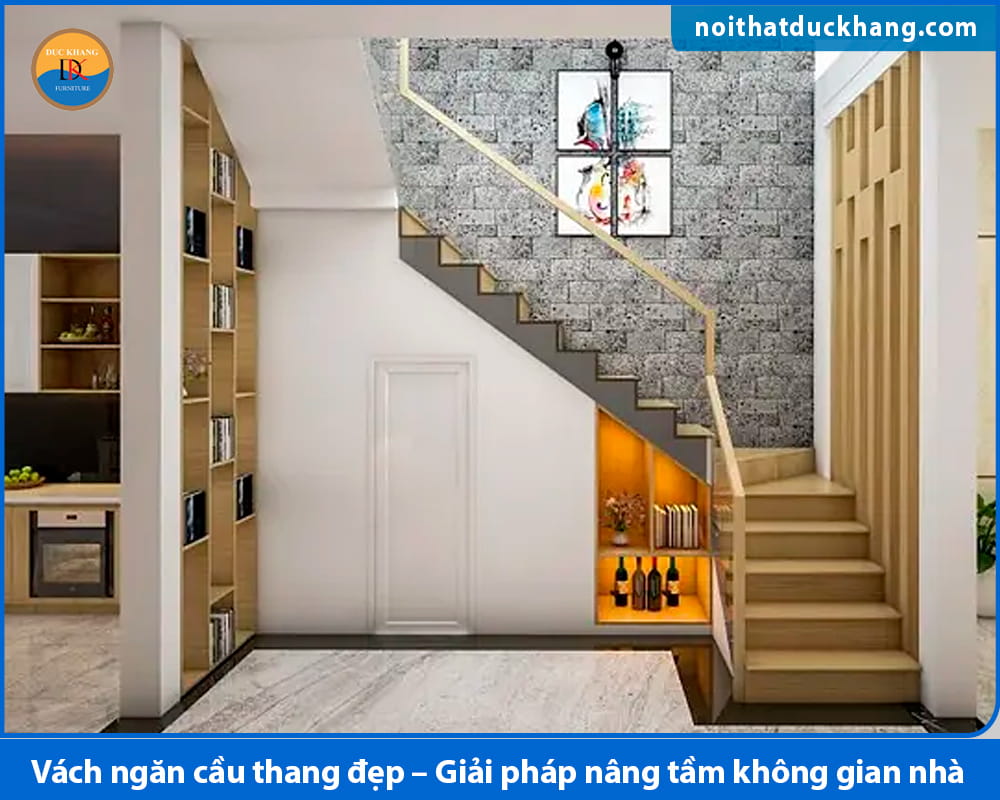 Vách ngăn cầu thang đẹp – Giải pháp nâng tầm không gian nhà Vách ngăn cầu thang đẹp – Giải pháp nâng tầm không gian nhà