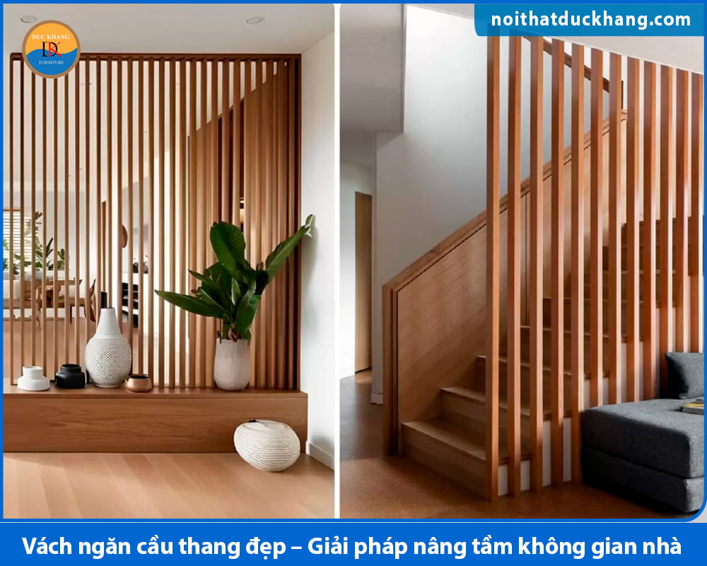 Vách ngăn cầu thang đẹp – Giải pháp nâng tầm không gian nhà